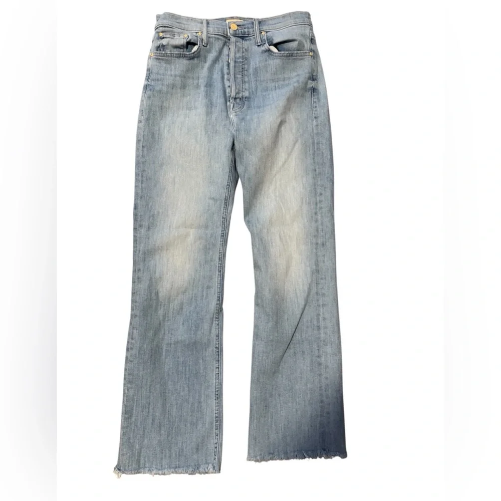 MOTHER Light Blue Flare Jeans - Picture 2 of 6